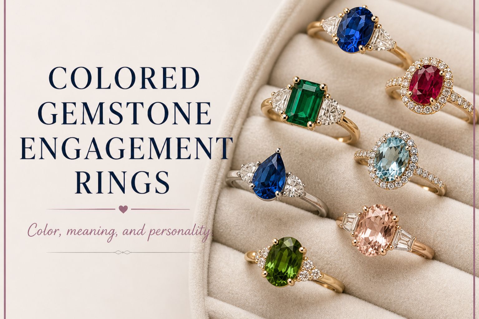 Colored Gemstone Engagement Rings